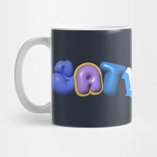 Saturday 3D Letter Mug